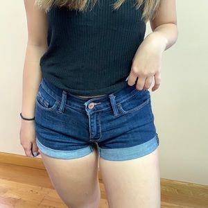 low rise denim shorts size 00